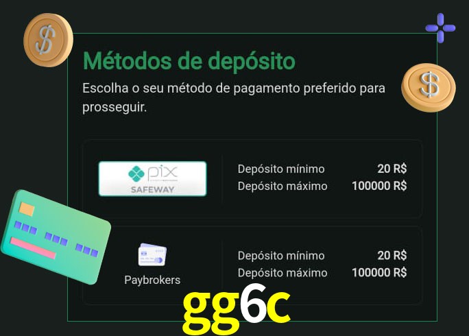 O cassino gg6c oferece uma grande variedade de métodos de pagamento